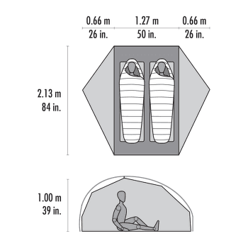 Tente MSR FreeLite 2 Tan Tent V3