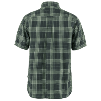 Chemises a manches courtes Fjällräven Övik Travel Shirt SS Men Dark Navy-Patina Green