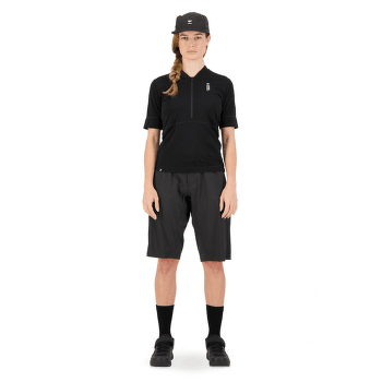 T-shirt a manches courtes Mons Royale Cadence Half Zip Women Black