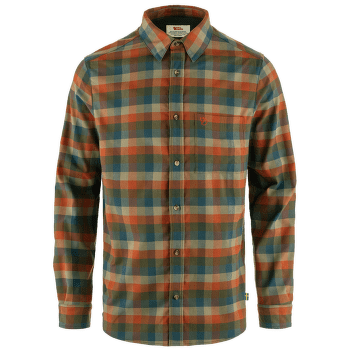 Chemises a manches longues Fjällräven Lappland Stretch Flannel Shirt Men Laurel Green-Autumn Leaf