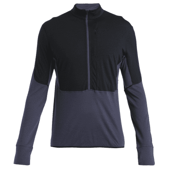 Sweat-shirt Icebreaker Merino 200 Realfleece™ Descender LS Half Zip Men BLACK/GRAPHITE/CB