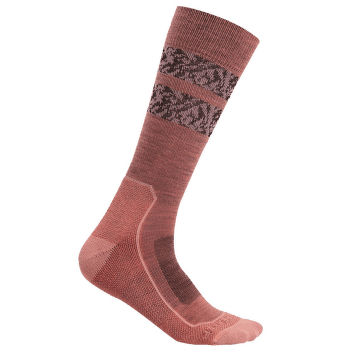 Chaussettes Icebreaker Hike+ Light Crew Natural Summit Women TANG/GLOW/BLACK