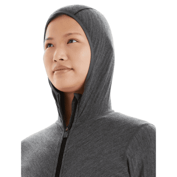 Pull Icebreaker Descender LS Zip Hood Women Jet HTHR/Black