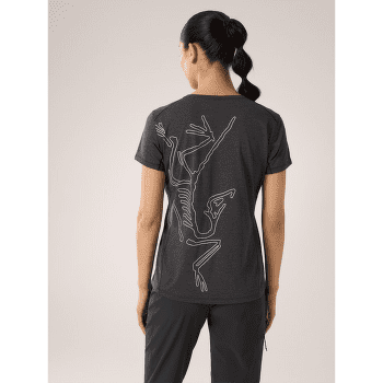 T-shirt a manches courtes Arcteryx Taema Arc´Bird Crew SS Women Black Heather