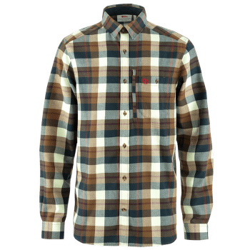 Chemises a manches longues Fjällräven Fjallglim Shirt Men Wood Brown-Chalk White
