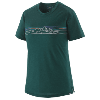 T-shirt a manches courtes Patagonia Cap Cool Merino Graphic Shirt Women Strata Stripe: Cascade Green