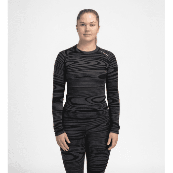 T-shirt a manches longues Aclima WarmWool Crew Neck Women Black Motion