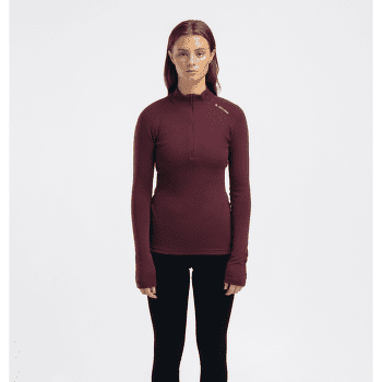 T-shirt a manches longues Aclima WarmWool Mock Neck Shirt Women Jet Black
