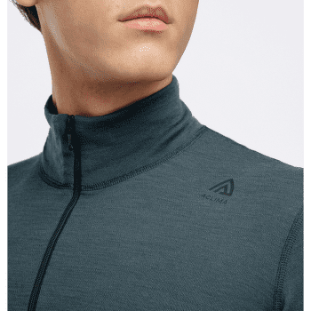 T-shirt a manches longues Aclima WarmWool Mock Neck Shirt Men Green Gables