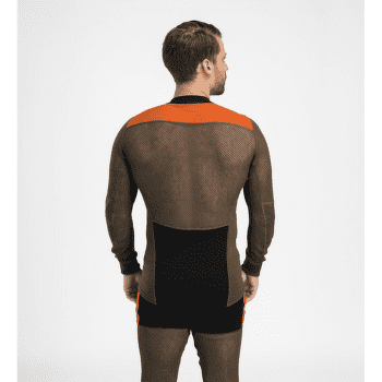 T-shirt a manches longues Aclima WoolNet Hiking Crew Neck shirt Men Jet Black/Tarmac/Gold Flame