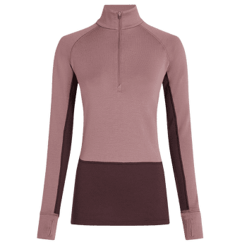 T-shirt a manches longues Icebreaker Merino 260 ZoneKnit™ LS Half Zip Women JAVA/SUMMIT/CB