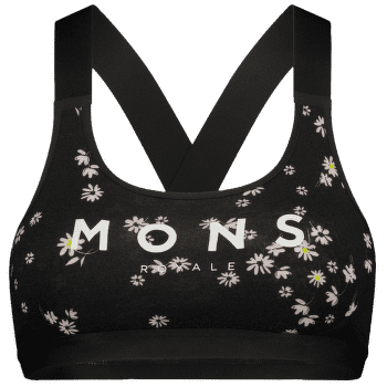Brassiere Mons Royale Stela X-Back Bra Women Black Daisy