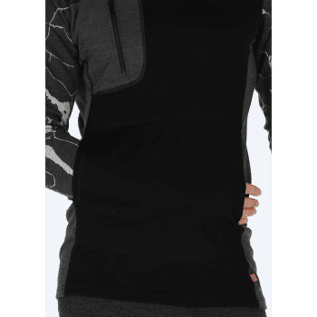 T-shirt a manches longues Aclima Lars Monsen Femunden crewneck Men Jet Black/Marengo/Femunden Dark