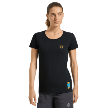 T-shirt a manches courtes La Sportiva CLIMBING ON THE MOON T-Shirt Women Carbon/Giallo