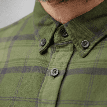 Chemises a manches longues Fjällräven Övik Twill Shirt Men Autumn Leaf-Dark Navy