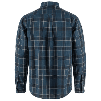 Chemises a manches longues Fjällräven Övik Travel Shirt LS Men Indigo Blue-Dark Navy