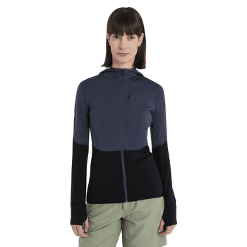 Sweat-shirt Icebreaker Merino Blend 200 RealFleece™ Descender LS Zip Hoodie Women GRAPHITE/BLACK/CB