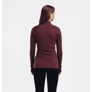 T-shirt a manches longues Aclima WarmWool Mock Neck Shirt Women Jet Black