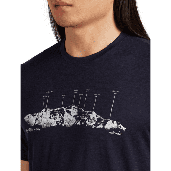 T-shirt a manches courtes Icebreaker Merino 150 Tech Lite SS Tee The Peaks Men Midnight Navy