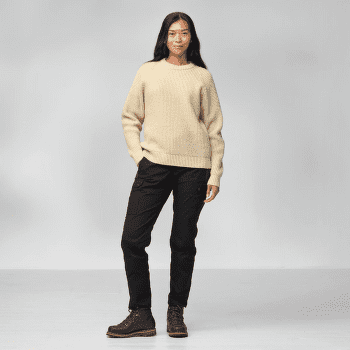 Pull Fjällräven Övik Waffle Knit Women Light Beige