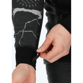 T-shirt a manches longues Aclima Lars Monsen Femunden crewneck Men Jet Black/Marengo/Femunden Dark