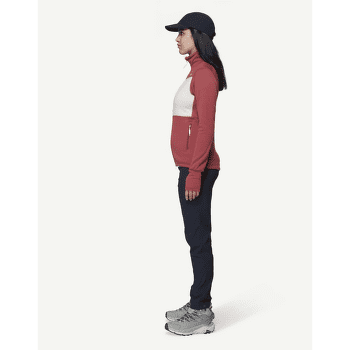 Sweat-shirt Devold Egga Grid Merino Jacket Women 753B  MARSALA/RAW WHITE