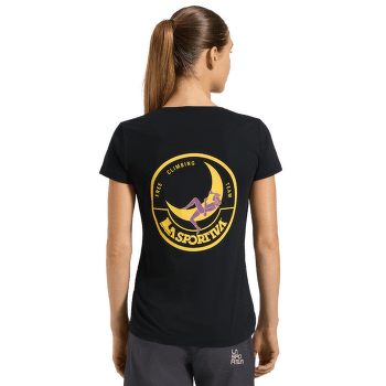T-shirt a manches courtes La Sportiva CLIMBING ON THE MOON T-Shirt Women Carbon/Giallo