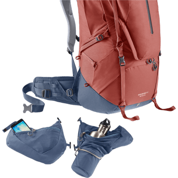 Sac a dos deuter Aircontact X 60+15 SL redwood-ink
