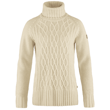 Pull Fjällräven Övik Cable Knit Roller Neck Women Chalk White
