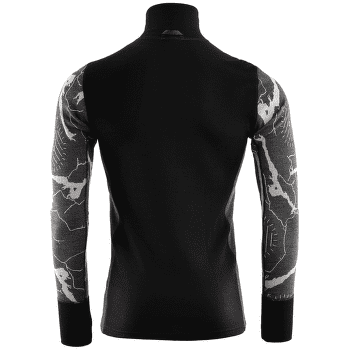 Pull (fermeture 3/4) Aclima Lars Monsen Femunden Polo Jet Black/Marengo/Femunden Dark