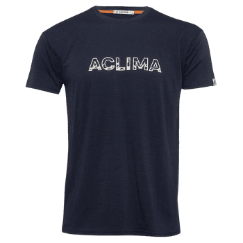 T-shirt a manches courtes Aclima LightWool Tee Logo Men Navy Blazer