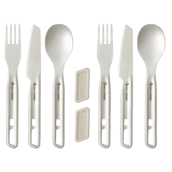 Couverts Sea to Summit Detour Stainless Steel Cutlery Set - [2P] [6 Piece] Stainless Steel Grey