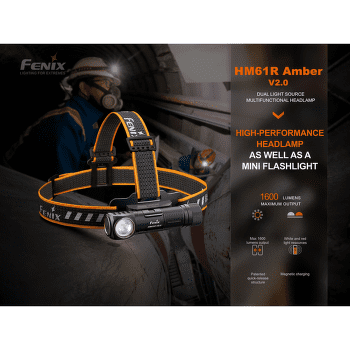 Lampe frontale Fenix HM61R Amber V2.0