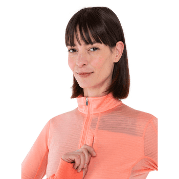 Sweat-shirt Icebreaker Merino 200 Realfleece™ Descender LS Half Zip Women GLOW/TANG/CB