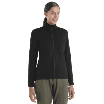 Sweat-shirt Icebreaker Merino 560 Realfleece™ Elemental LS Zip Women Black