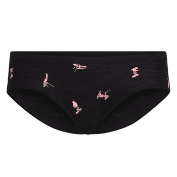 Culottes Icebreaker Merino 150 Siren Hipkini Snow Day Women BLACK/ACID PINK/AOP
