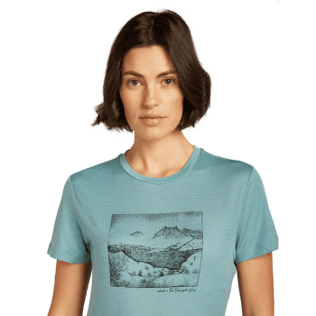 T-shirt a manches courtes Icebreaker Merino 150 Tech Lite SS Tee Sunrise Summit Women HYDRO