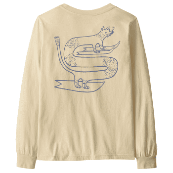 T-shirt a manches longues Patagonia Long-Sleeved Graphic T-Shirt Kids Skisel: Undyed Natural