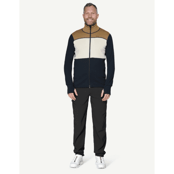 Sweat-shirt Devold Egga Grid Merino Jacket Men 707B WHEAT/RAW WHITE/INK