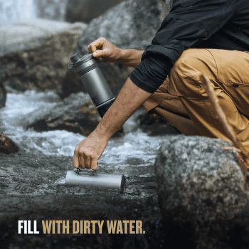 Filtre Grayl GeoPress Purifier Titanium Bottle Covert Black