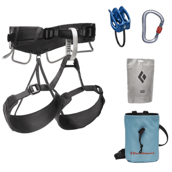 Ensemble Black Diamond MOMENTUM 4S HARNESS PACKAGE Anthracite