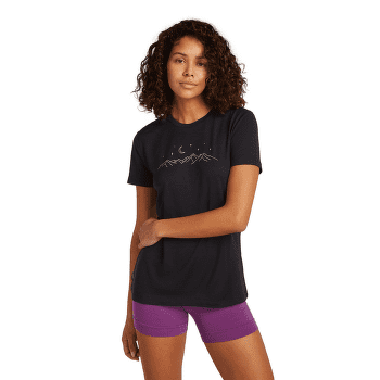 T-shirt a manches courtes Icebreaker Merino 150 Tech Lite SS Tee Sparkling Stars Women BLACK