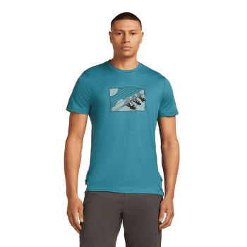 T-shirt a manches courtes Icebreaker Merino 150 Tech Lite SS Tee In The Wild Men TOPAZ
