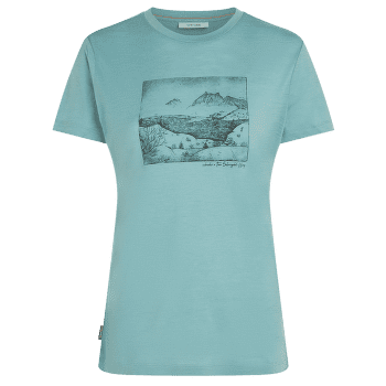 T-shirt a manches courtes Icebreaker Merino 150 Tech Lite SS Tee Sunrise Summit Women HYDRO