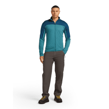 Sweat-shirt Icebreaker Merino Blend 300 RealFleece™ Descender LS Zip Men TOPAZ/ATLANTIS/CB