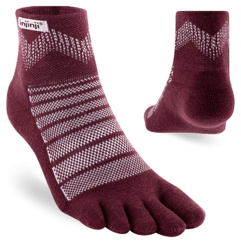 Chaussettes Injinji Outdoor Midweight Mini-Crew Wool GARNET