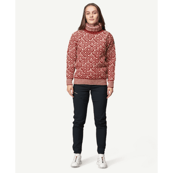 Pull Devold Svalbard Sweater High Neck Men 207A HINDBERRY/OFFWHITE