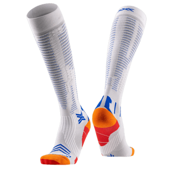 Chaussettes hauteur genou X-Bionic X-SOCKS RUN EXPERT EFFEKTOR OTC WHITE/ORANGE/TWYCE BLUE