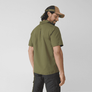 Chemises a manches courtes Fjällräven Övik Lite Shirt SS Men Dark Navy-Dawn Blue