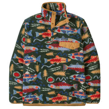 Sweat-shirt Patagonia Lightweight Synch Snap-T Pullover Men Salmon Energy: Old Growth Green